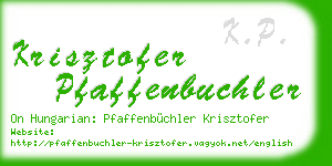 krisztofer pfaffenbuchler business card