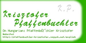 krisztofer pfaffenbuchler business card